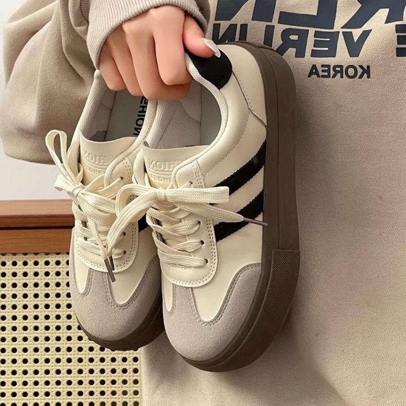 

Versatile women s shoes new spring and summer platform white shoes retro casual sports shoes 40