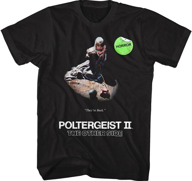 Poltergeist 2 Horror Movie They re Back Video Cassette Cover Men T Shirt XXL