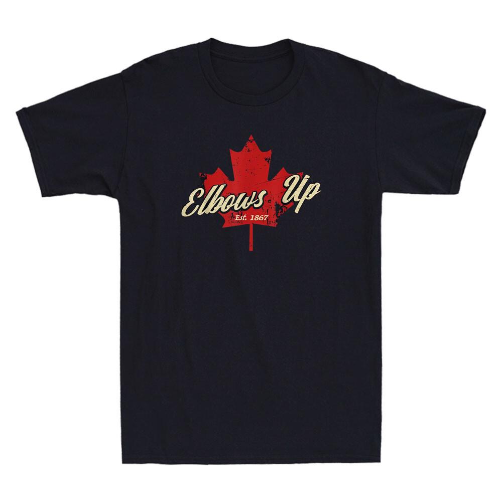 Elbows Up Canada True North Strong and Free Proud Canadian Retro Men s T-Shirt Unisex T-Shirt M