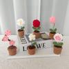Small Crochet Potted Plant Ornament - Cute Flower Decoration and Creative Gift