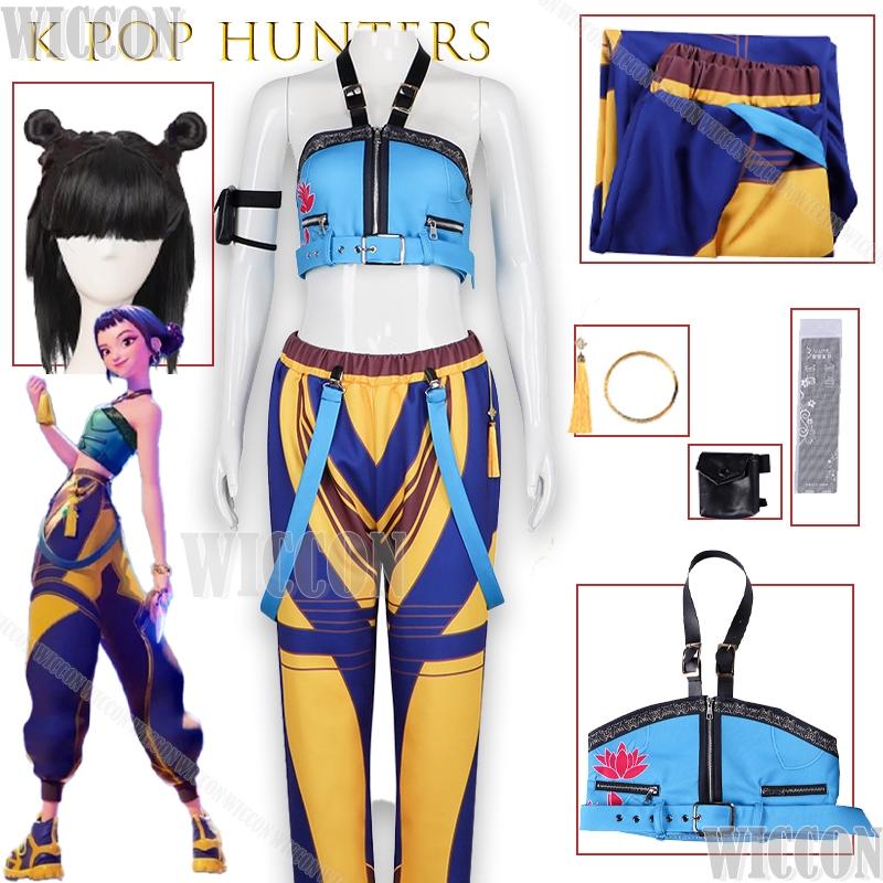 

KPOP Демон Зои Хантрикс Охотники Косплей Одежда Элегантное Платье Ведьмы Аниме Девичья Группа Сценический Наряд Полный Комплект Хэллоуин Карнавал Кос S