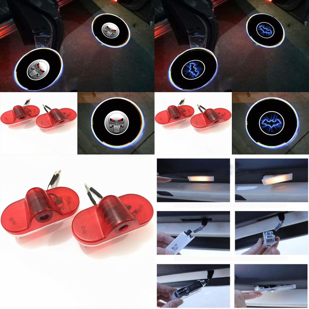 Led Laser 2pcs Car Door Ghost Shadow Welcome Projector Lights Car Styling