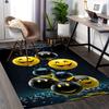 1pc Smiley Face Chair Mat - Anime Cartoon Design, Non-Slip Carpet for Office and Home Decor, Suitable for All Seasons.A056