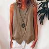 Women's Teal Sleeveless Top with Button Front