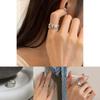 Trendy Geometric Open Adjustable Ring For Women Featuring Charming Star Motif