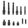 Pack of 12 Impact Prepared Socket Adapters with Hex Shanks Drill Bit Extension Easy To Use for Enhances Tool Compatibility