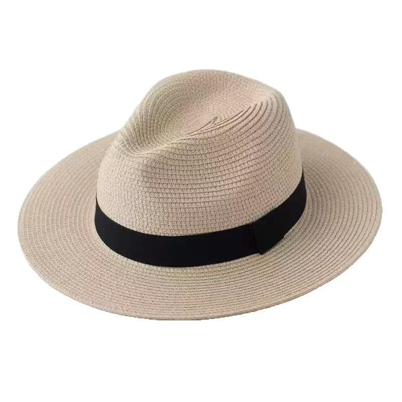 Bow Burr Edge Flat Top Straw Hat Women's Summer Seaside Beach Vacation Japanese Hawaiian Sun Woven Visor