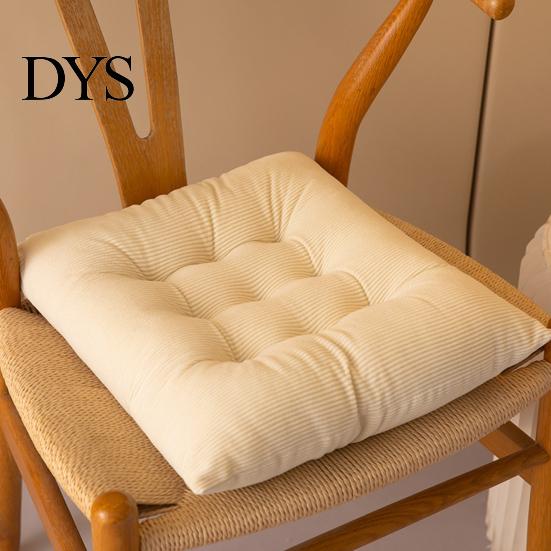 Anti-skid Seat Protector Corduroy Chair Cushion with Ties, Soft Square Pad, Non-Slip Washable Dining Pad Warm for Reading Nook Floor, Office