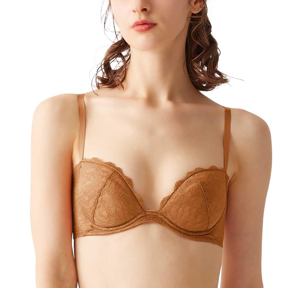 

Gunze Tuche JB3026H Underwire Slimming Natural Soft Hazel Brown Women s Bra, High-Back Bra, Underarms, Bustline, Wire,