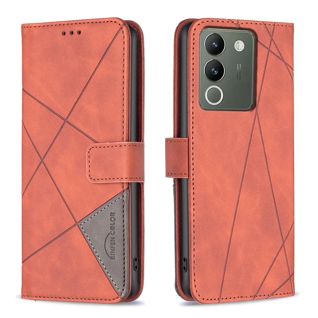 Luxury Wallet Magnetic Flip Card Stand Leather Case For VIVO Y28 4G Y38 5G Y200i 5G Y03 4G Y200E 5G V29 E Y200 5G Y78 5G Cover