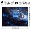 1Pcs Giant White Tiger Blue Butterflies Decoration Background Backdrop For Photo Studio Photo Booth Party
