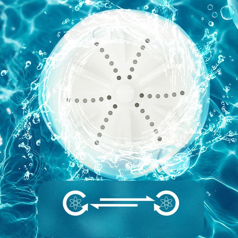 Mini Pralka Wysokiej Mocy Przenośna Mocne Czyszczenie Ultradźwiękowa Turbo Składana Podróżne Pranie