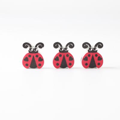 Home Party Supplies Bracelet DIY Wooden Beads Tassel Wooden Beads String 2pcs 20mm/16mm Seven Star Ladybug Accessories Hemp Rope Jewelry Making