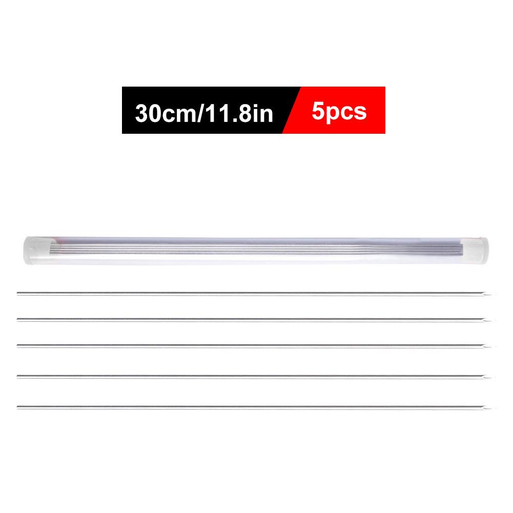 5Pcs Earthworm Hooking Needle Worm Baiting Needle Stainless Steel Worm Fishing Needle Fishing Baiting Tool Fishing Accessories