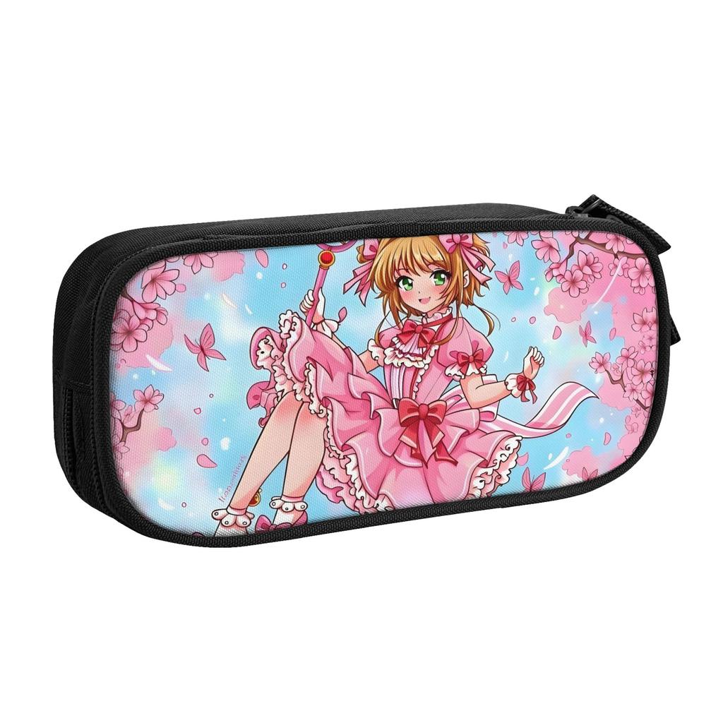 Kawaii Japane Anime Cardcaptor Sakura Cartoon Pencil Case for Girl Boy Big Capacity Pencil Pouch Stationery