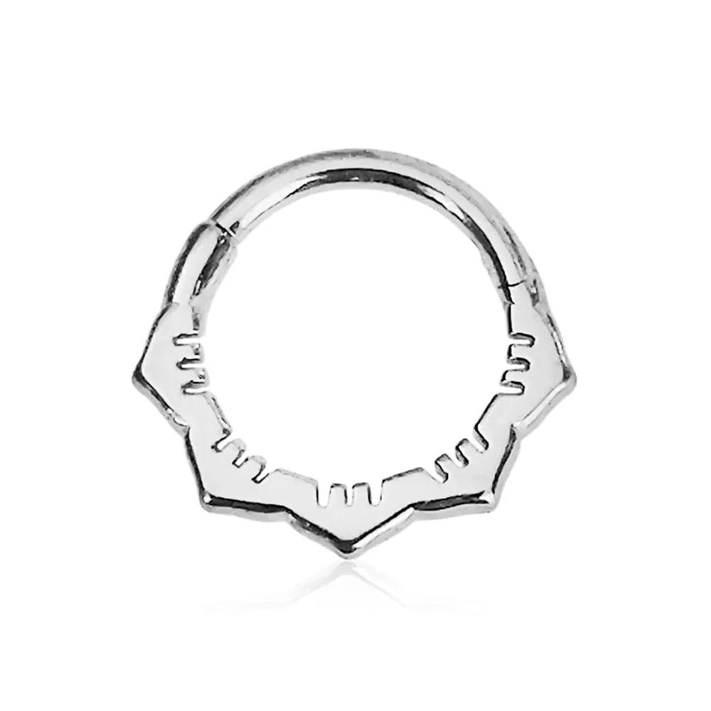 Nasenring aus Edelstahl 316, nahtloser Ring, geschlossener Ring, Nasenseptumring, einfarbiger spitzer Kegel Piercing-Ohrring, runder p