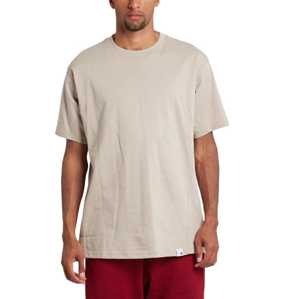 Adidas Neo Solid Color Loose Fit Short Sleeve T-Shirt Men Tops Steam-Grey CF1129-Grey