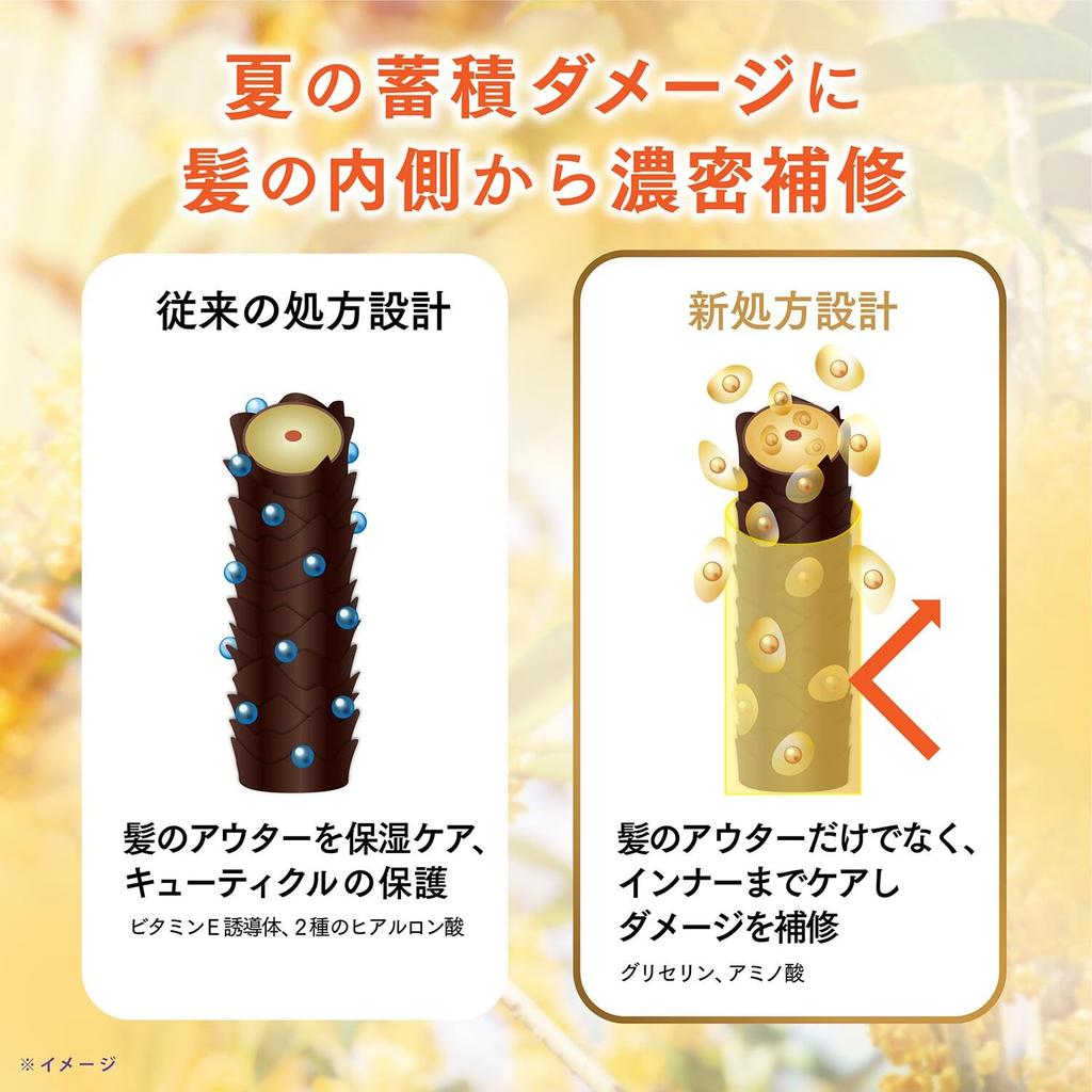 LUX Super Rich Shine Kinmokusei Shampoo and Conditioner Set Pump Pair 400g + 400g