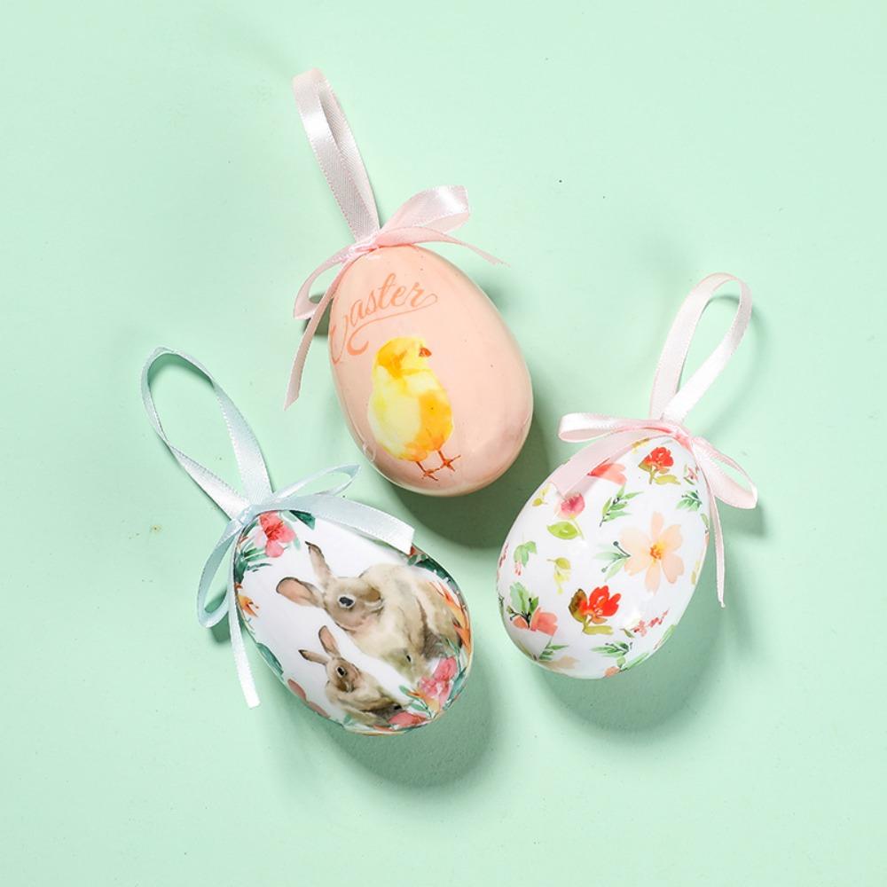 

DIY Craft Easter Eggs Pendant Painted Easter Egg Props Hanging Ornaments Spring Decor Style C