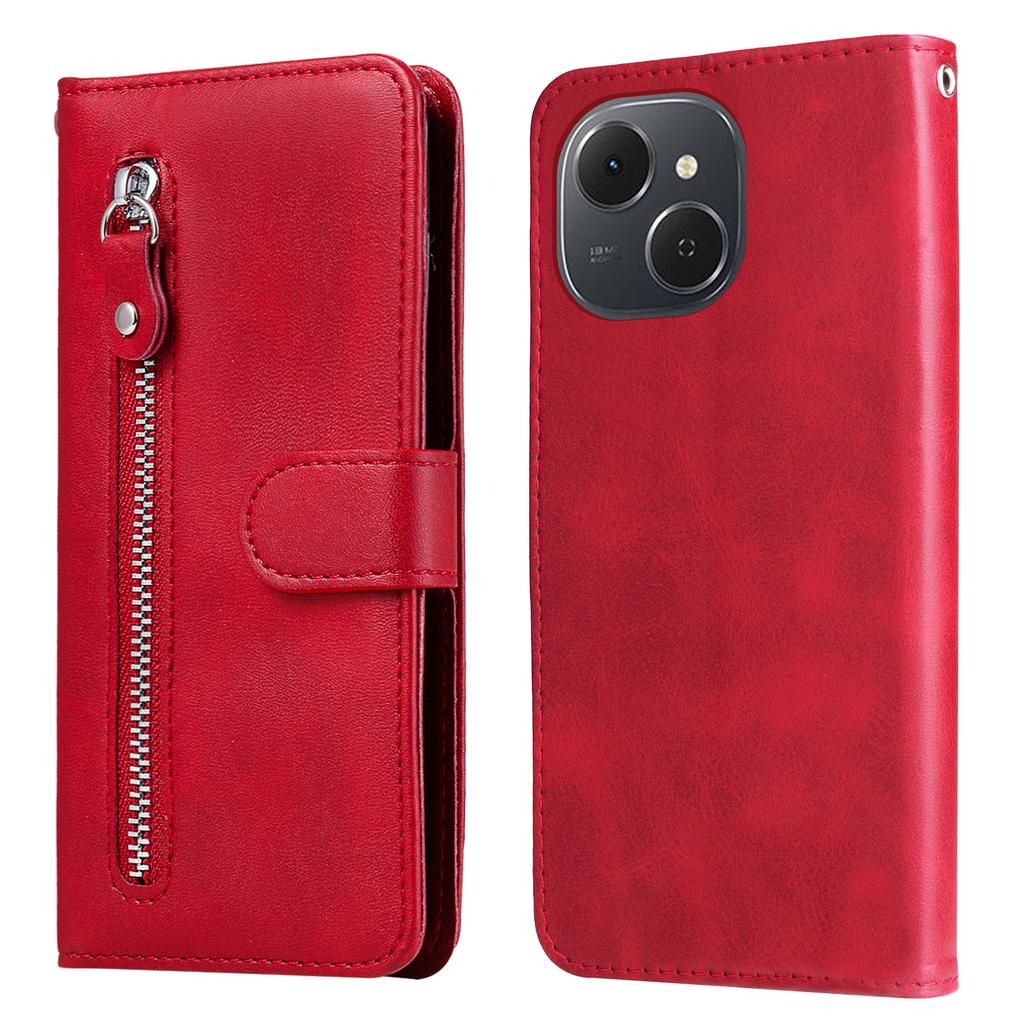 For TECNO Spark 40C PU Leather Cases with Zipper Pocket Wallet Phone Cover Stand