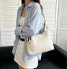 Women's Retro Woven Texture Tote Bag, Large Capacity, Stylish 2026 Design, Casual Trendy Underarm Handbag