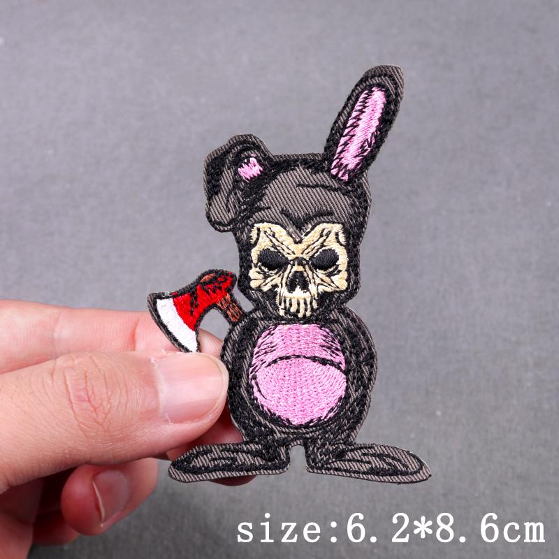 Hip Hop Punk Embroidery Patches For Clothing Thermoadhesive Patch Iron On Patches On Clothes Tarot Cards Skull Patch For Clothes
