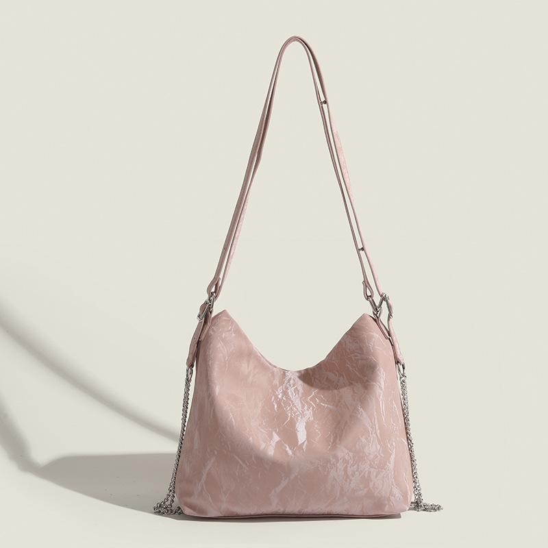 

Сумка женская 2024 новая осенне-зимняя сумка-тоут большой вместимости Niche Fashion одно плечо кроссбоди рюкзак розовый