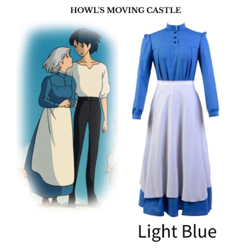 Howl's Moving Castle Sophie Magnificent Long Sleeve Dress Cosplay Costume