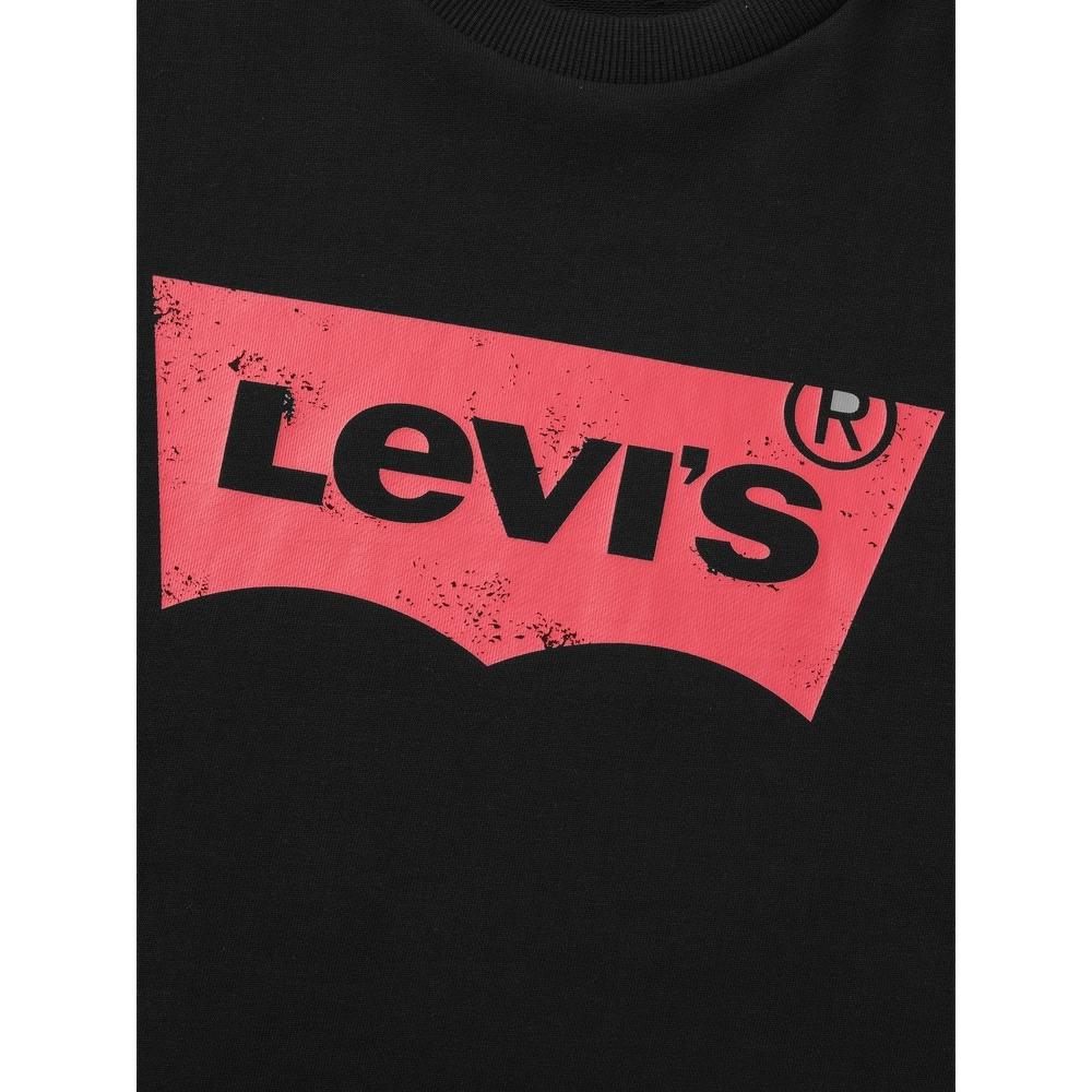 Levis Minimalist Comfortable Versatile Logo Print Casual Long Sleeve Sweatshirt Men sweatshirt Black 003YS-0001