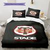 Stade Toulouse Crest Custom Name Pattern Bedding Quilt Set Quilt Cover Pillowcase Home Birthday Gift(1 * Duvet Cover + 2 * Pillowcase, Without Core)