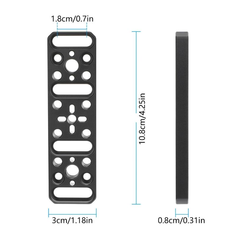 Multifunction Mounting Plate Cheese Plate With 1/4inch-20 And 3/8inch-16 Connection Board For Photographic Equipment