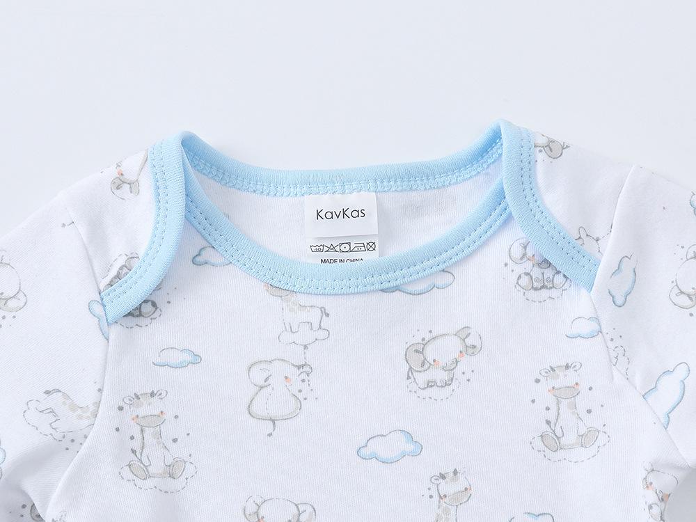 Herbst Langarm Baumwoll-Body für Babys & Kleinkinder (0-1 Jahr) mit Druckknöpfen im Schritt