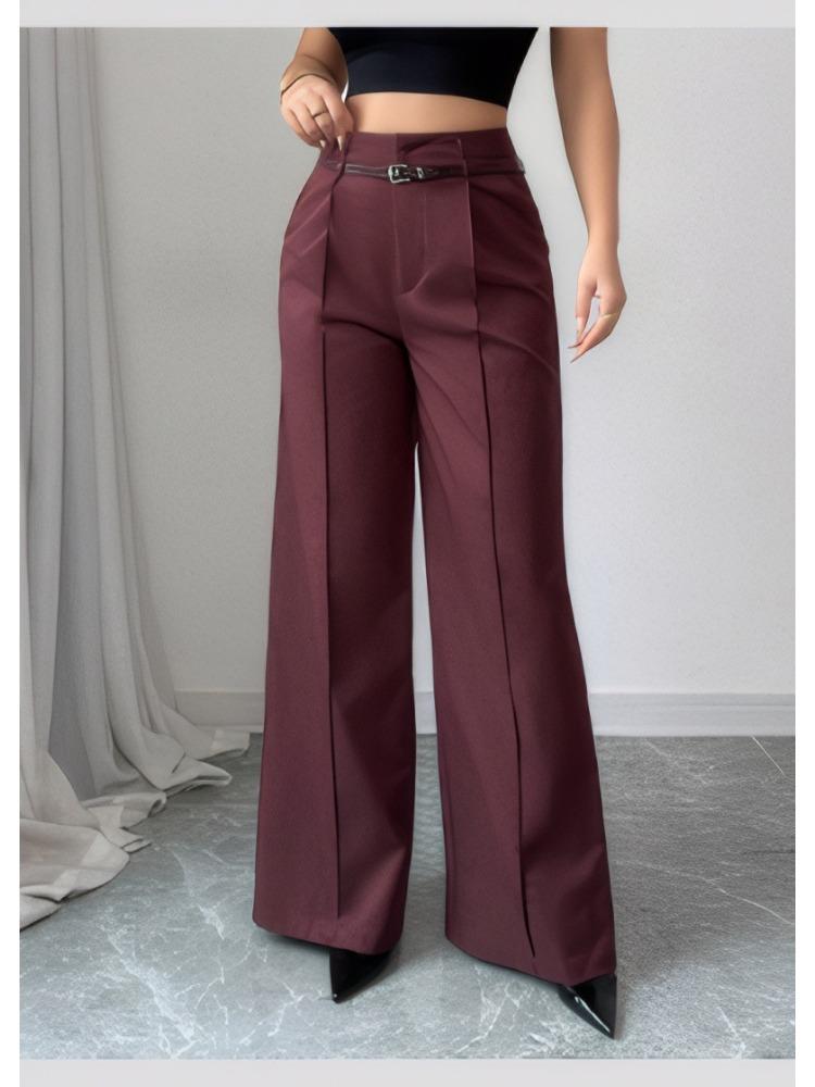 Volné Všestranné Letní Splývavé Zeštíhlující Kalhoty se Širokými Nohavicemi pro Ženy Formální Oblečení Vysoce Kvalitní Splývavé Kalhoty s Rovnými Nohavicemi s Vysokým Pasem Ležérní Kalhoty pro Ženy