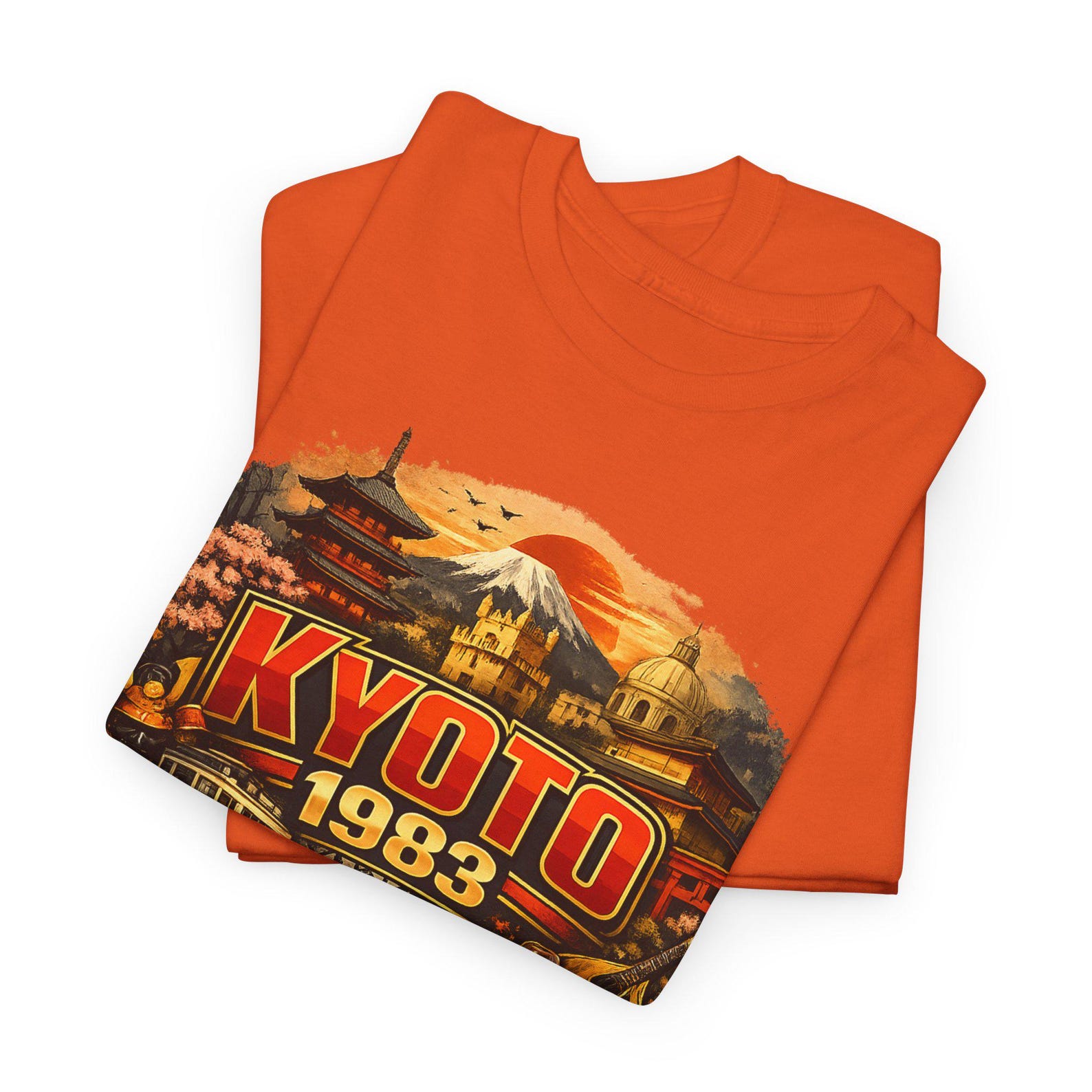 Kyoto 1983 Vintage Japan T-Shirt | Pagoda Sunset Travel Tee 2XL