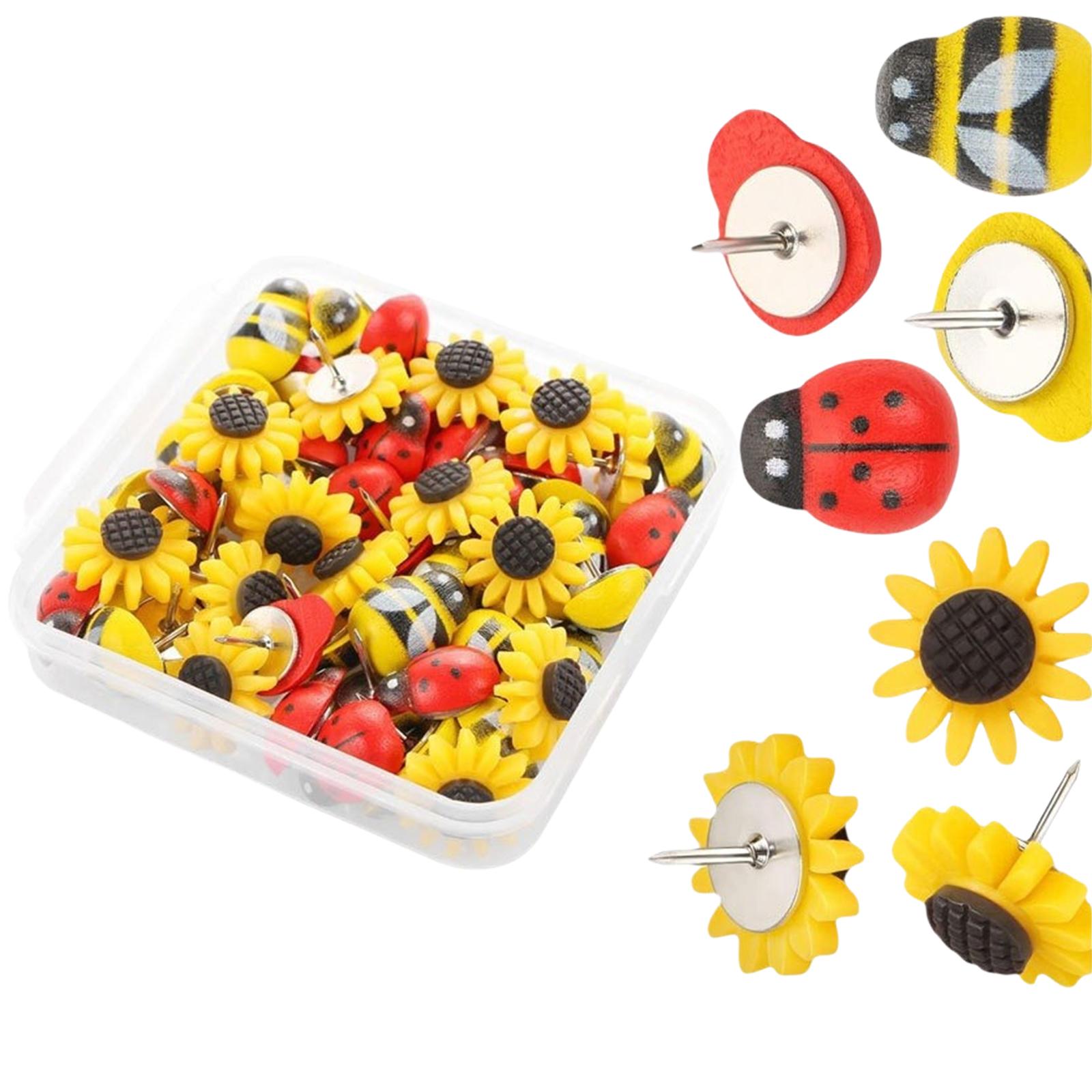 

30 шт. кнопок-цветков, пробковая доска объявлений, кнопки-кнопки, божья коровка, кнопки-карты для офисной доски объявлений, доски объявлений