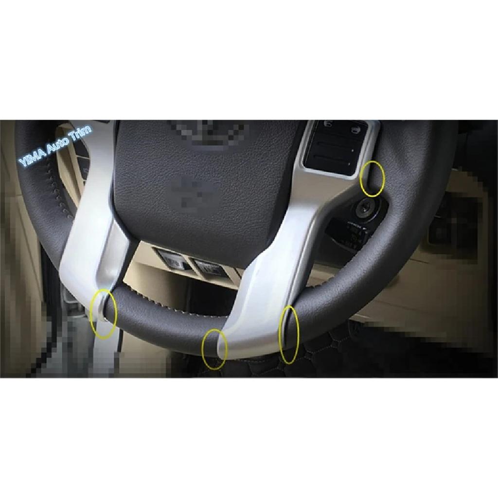Car Steering Wheel Decoration Strip Cover Trim For Toyota Land Cruiser Prado FJ150 2014 -  ABS Matte Interior Accessories