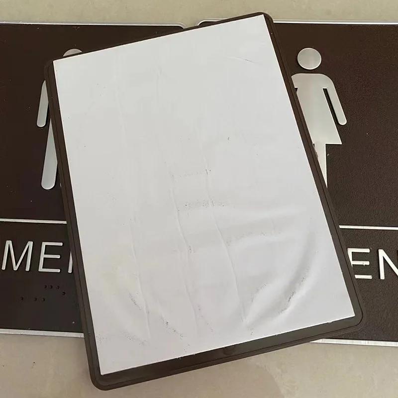 1 buc baie acrilică marca etichetă detașabilă spate autoadeziv toaletă WC semn perete autocolant DIY decor