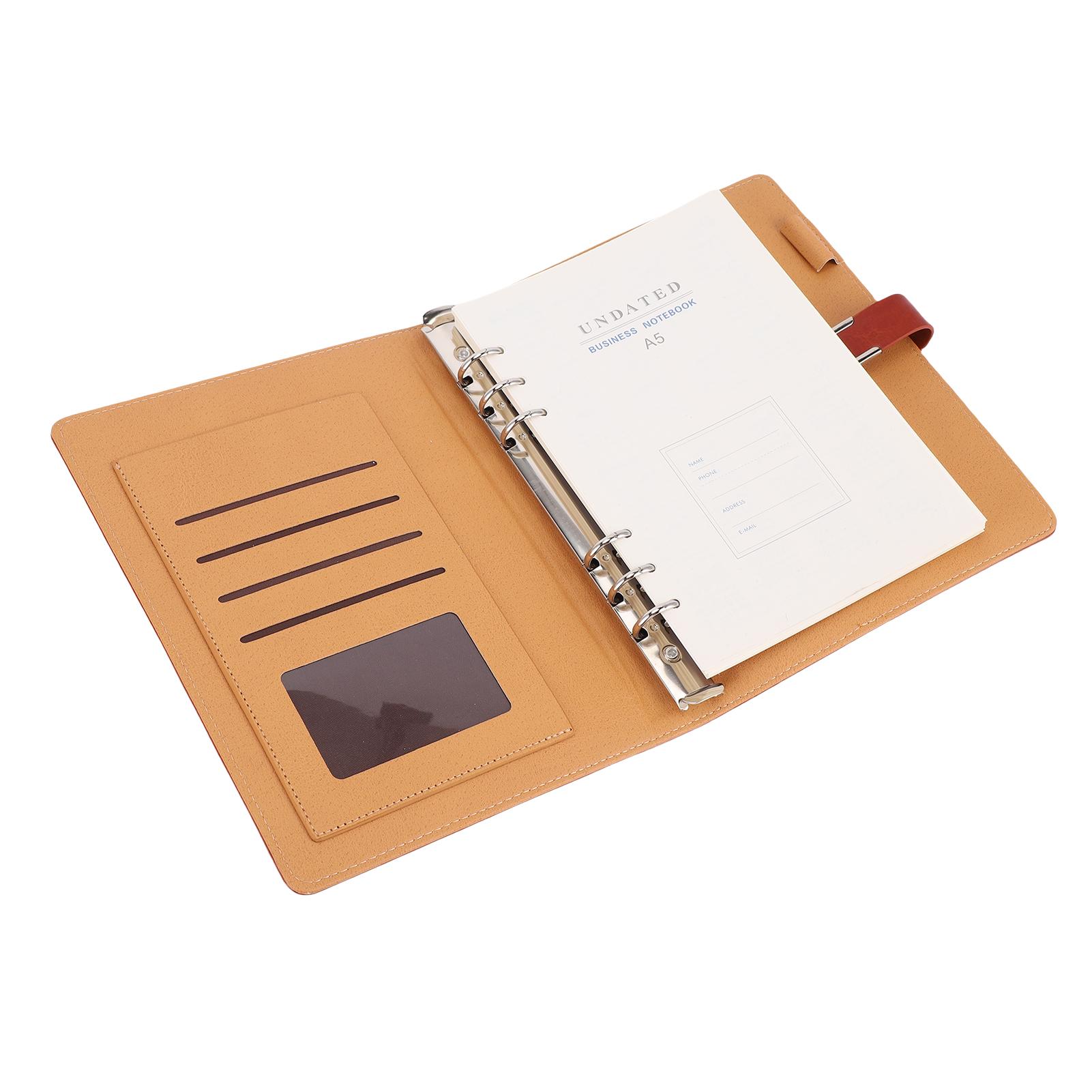 

6-кільцевий блокнот з ПУ шкіри на магнітній застібці, з можливістю заміни блоку, з 80 аркушами паперу