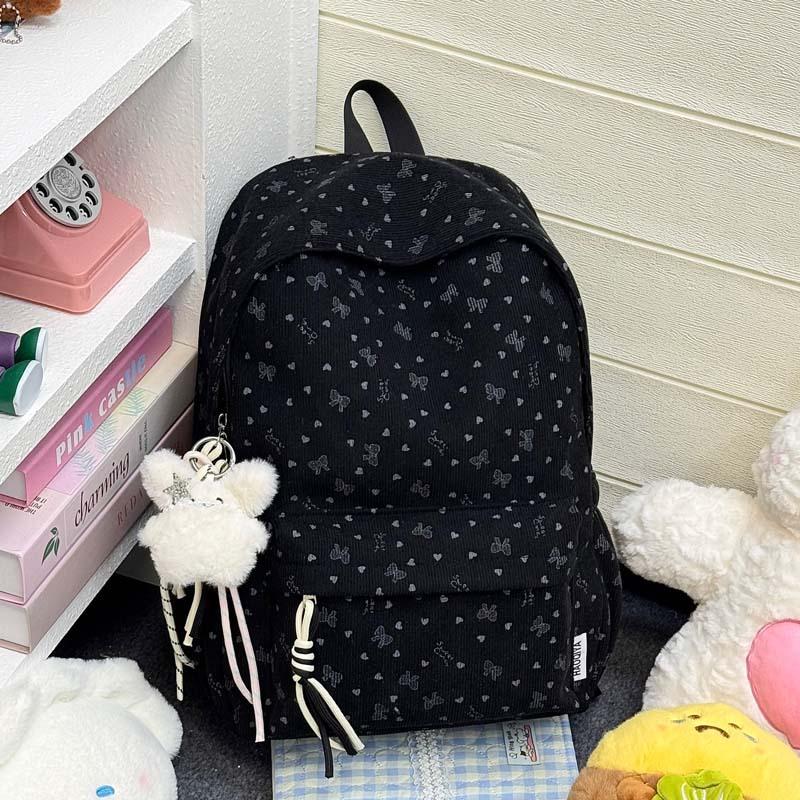 Schultasche Rucksack College-Student neuer Rucksack große Kapazität Schleife frische Schultasche Mittelschülerin süß 1011