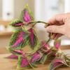 5pcs Artificial Perilla Leaves Faux Plant Indoor Decorative Background Wall Greenery Arrangement for Home Office Display