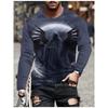 Herren 3D-Druck Crew-Neck Langarm-T-Shirt