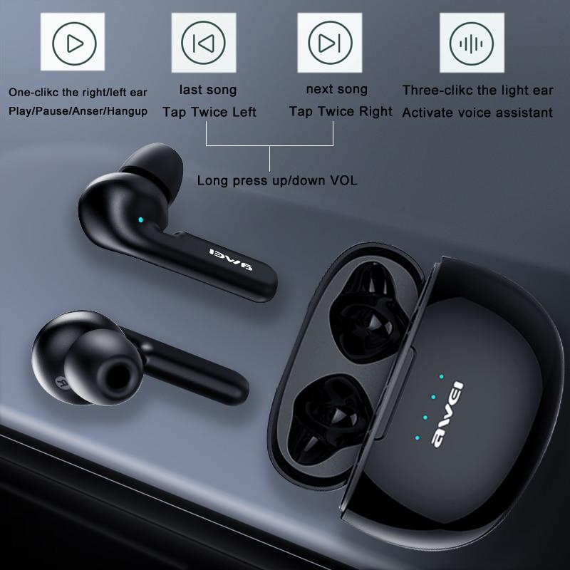 AWEI T29P TWS Bluetooth 5.0 Auricolari AWEI T15 Auricolare senza fili Touch  Control Auricolare sportivo per telefoni acquista in modo economico —  spedizione gratuita, recensioni reali con foto — Joom