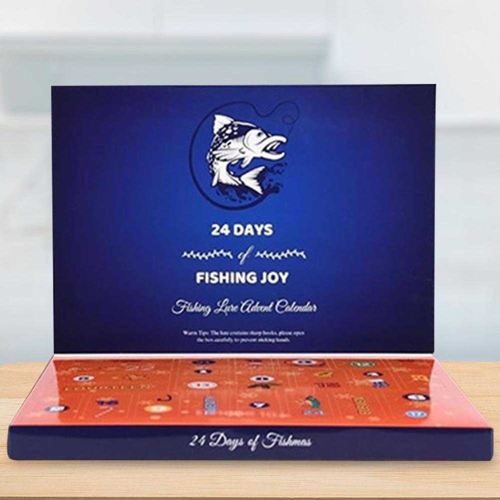 2025 Christmas Fishing Baits Advent Calendar Fishing Tackle Set 24 Days Christmas Countdown Calendar Fishing Lures Box Gifts