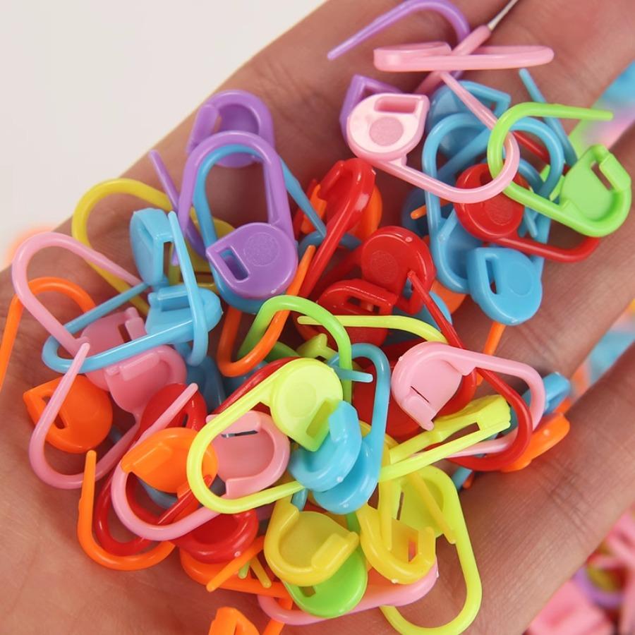 Mix Color Mini Resin Small Clips Pins Plastic Knitting Tools Locking Stitch Markers Crochet Sewing Needle Marking Accessories