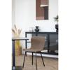Chaise - EBUY24 - Halden - Lot de 2 - Tissu marron - Pieds en acier noir