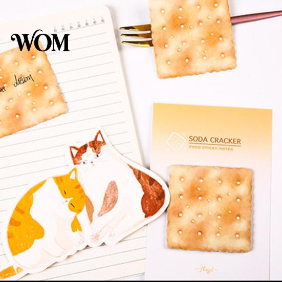 Unique Stick Notes Note Pads, Funny Toast Bread Cookie Cheese Design Cute Notepad, 30 Pad Sheets/Pad Self Memo for Home Office Notebook Bookmarks