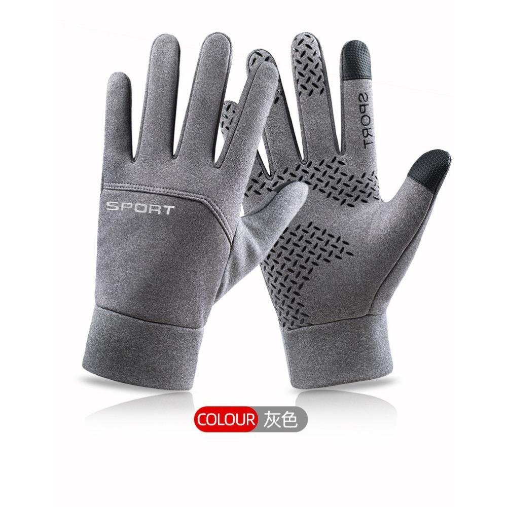 Outdoor sports warm gloves for both men and women, winter cycling, football, anti-slip, windproof, waterproof, touch screen, fleece