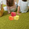 3 Pieces Dice with Clear Pockets Birthday Gift 3.9 inch Large Soft Differentiated Instruction Cubes for Teaching Stacking Blocks