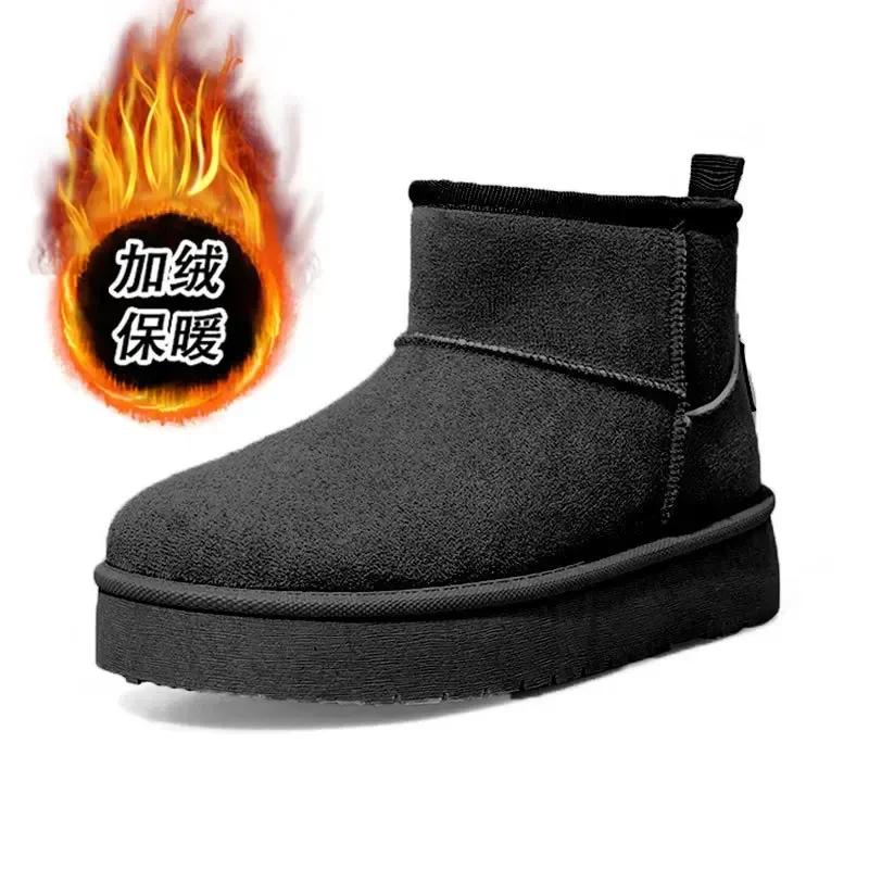 

Модные зимние женские сноубутсы на толстой подошве, с толстой подошвой для сохранения тепла и увеличения роста. Северо-восточные хлопковые сапоги для женщин 38