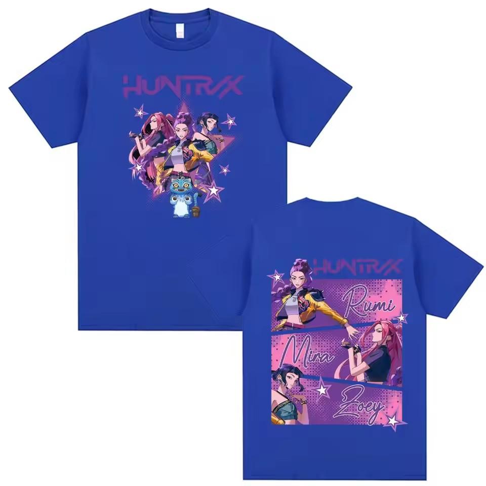 K-pop Saja Boys Demon Hunters Film Graphic Women's T Shirt Harajuku Fashion Short Sleeve T-shirts Summer Cotton Tops Tee Shirt